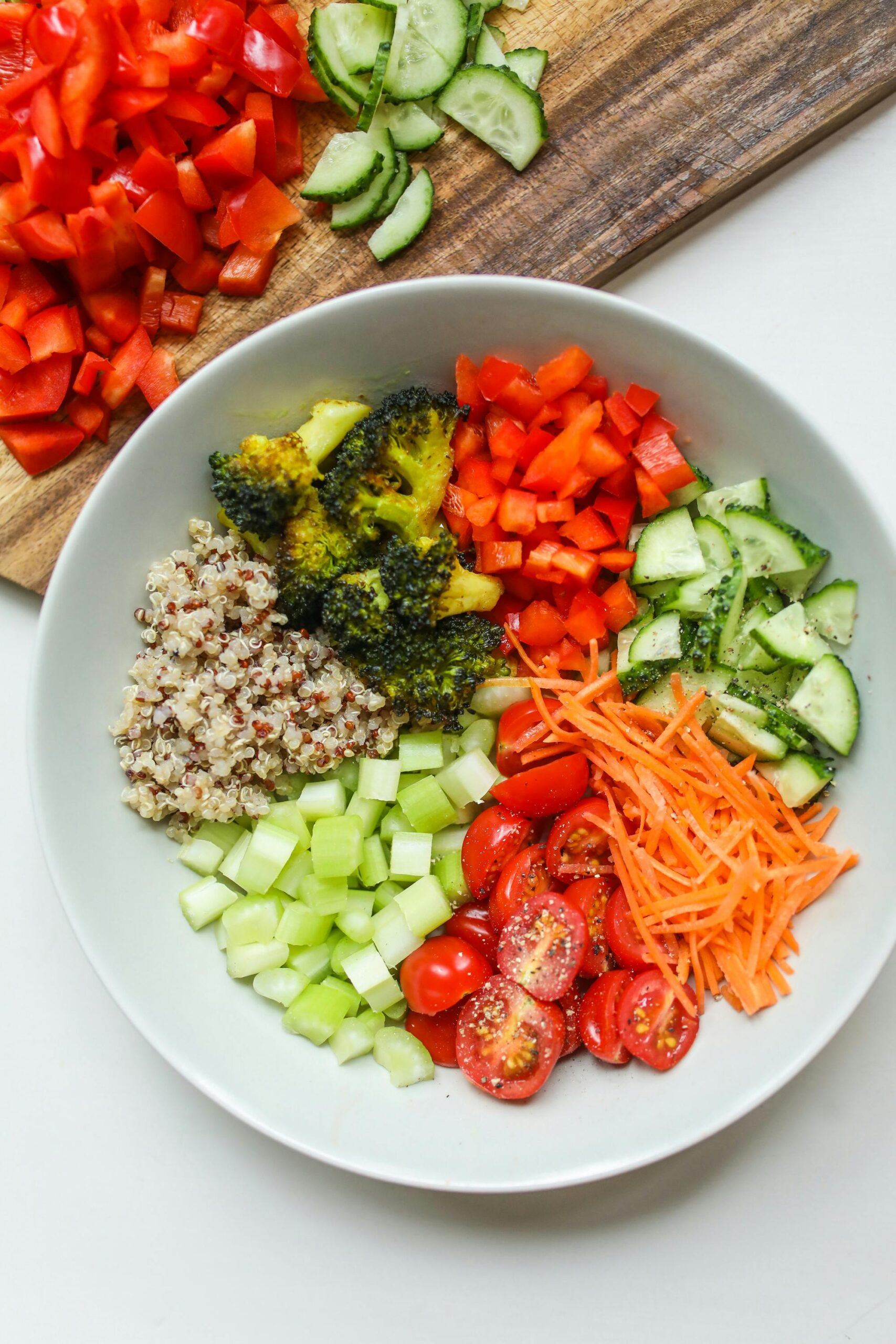 Bowl Beside Wooden Chopping Board